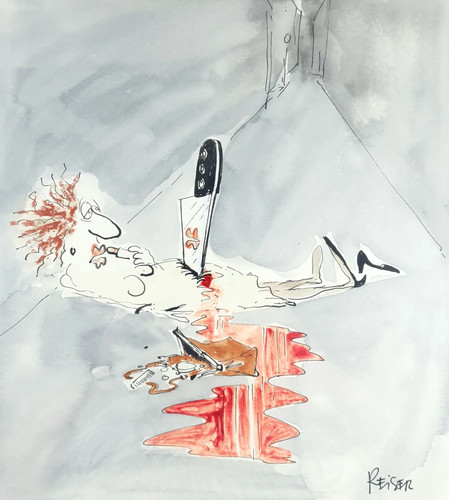 Aquarelle originale jean - originale, jean-marc