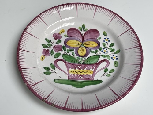 Assiette 19ème faïence - assiette,
