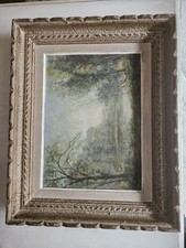 Tableau Ancien Huile Sur Panneau Isorel Début 20e Signé Dobrzynski Pleinairisme 