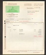 DAMBACH-la-VILLE (67) VIN D'ALSACE "Louis GISSELBRECHT" en 1968