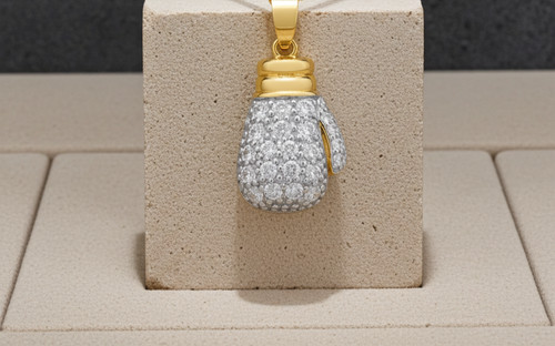 Pendentif gant boxe - de, or