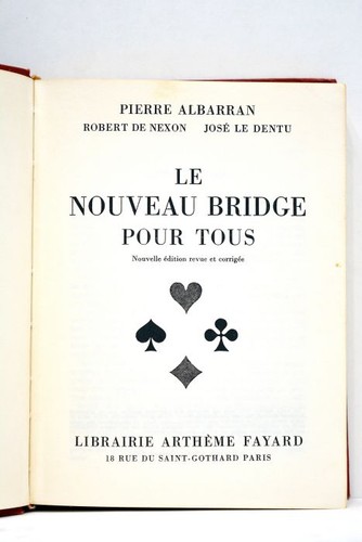 Livre ancien nouveau bridge - ancien,