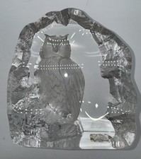 Cristal Chouette/Hibou Suède signé Mats Jonasson