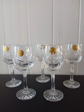 Coffret 5 verres à vin rouge  "cristal les grands ducs" (taillé main) Neuf 