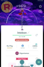 Gmax Inteleon Dark Skies Background Gigantamax Go Reg or 1M FAST TRADE