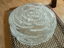 VINTAGE VERRE PLAFONNIER ROND
