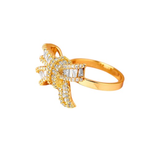 Bague nœud plaqué - bague,