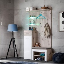 Ensemble Dressing "Gustavo I" 200cm Naturel & Blanc