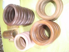 Lot d'anneaux de rideau bois ou aspect bois