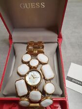 Magique montre bijoux GUESS blanche et acier doré, Comme Neuve