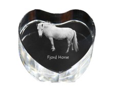 Cheval Fjord cœur de cristal avec un cheval Art-Dog