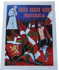 AFFICHE ENTOILEE SABIN ARANA GOIRI PASTORALA 1996 BASQUE