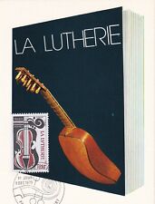 CARTE POSTALE postcard 1er jour timbre 1979 VIOLON LA LUTHERIE LUTHIER MIRECOURT