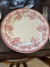 14 Assiettes Anciennes Et 1 Plat Terre De Fer Modèle Paris Rouge Choisy Le Roi