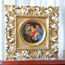 Paris. Plaque en porcelaine La Vierge à la chaise d'après Raphaël, XIXe siècle