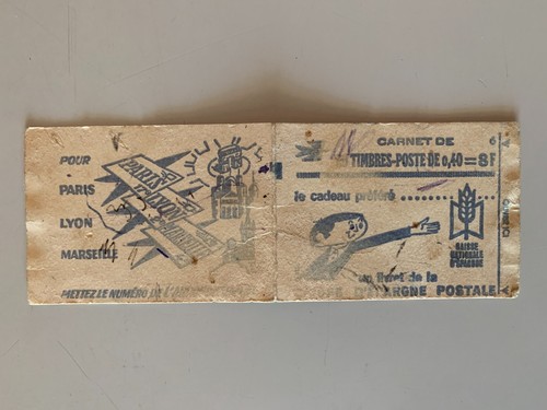 Ancien carnet timbres poste - carnet,
