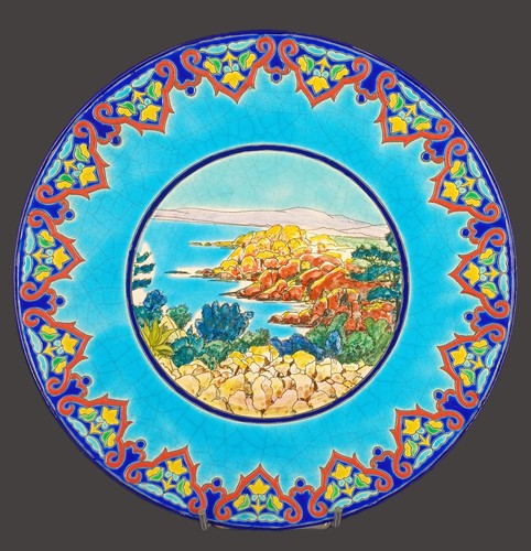 Superbe plat émaux longwy - plat,