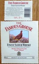 Etiquettes vin alcool U.K. FINEST SCOTCH WHISKY The Famous Grouse