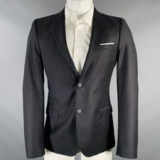 The Kooples Taille 36 Veste De Sport En Laine Charbon Grise À Revers Notch