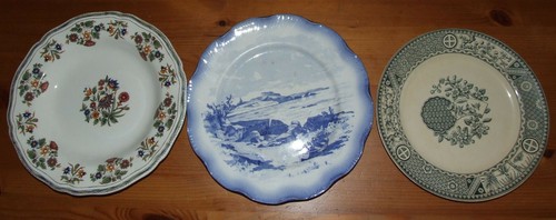 Assiettes anciennes faïence - 3,