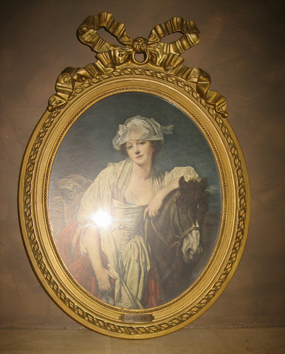 Grand cadre ancien bois - ancien, stuc