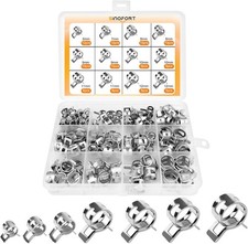 118 Pièces Clip à Ressort Tuyau 6-12mm Colliers de Serrage à Ressort Se