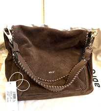 ABRO SAC BESACE CUIR RETOURNE BRUN AVEC DEUX ANSES DIFFERENTES AMOVIBLES