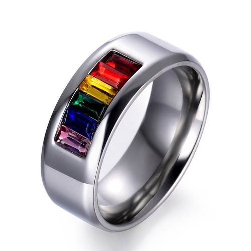 Bague anneau acier argenté - anneau,