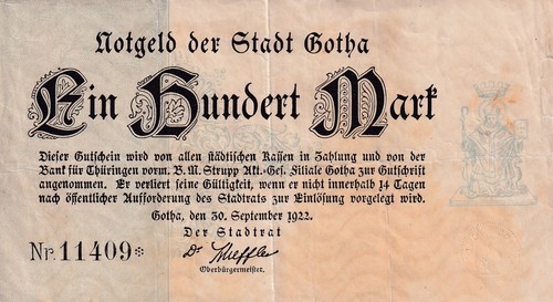 Allemagne notgeld 100 - allemagne,