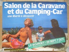 AFFICHE ANCIENNE Salon de la Caravane et du Camping-Car Bourget vintage poster