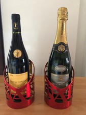 Lot RARE de 2 porte-bouteilles Lumineux en Aluminium du  Champagne TSARINE