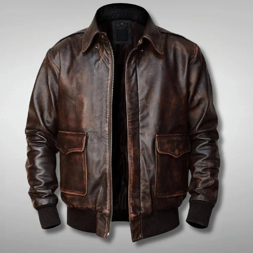 Veste cuir vache pilote - veste,