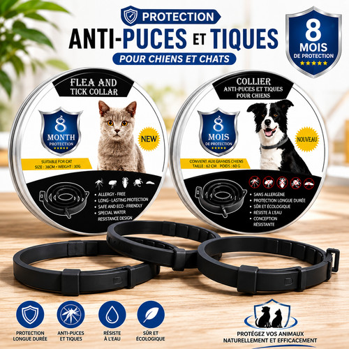 Collier anti puces tiques - collier,
