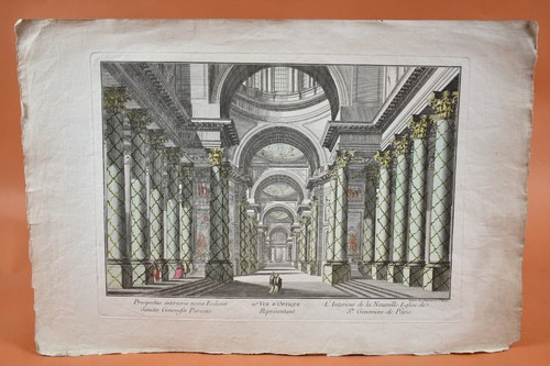 Gravure xviiie vue - xviiie,