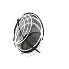 Coiffe Mariage Noire et Blanche en paille sisal-Taille unique