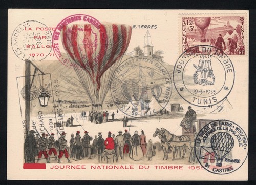 Tunis 1955 carte - ✈️,