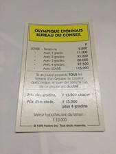 CARTE OLYMPIQUE LYONNAIS