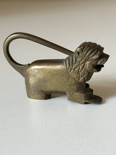 Ancien cadenas lion - laiton,