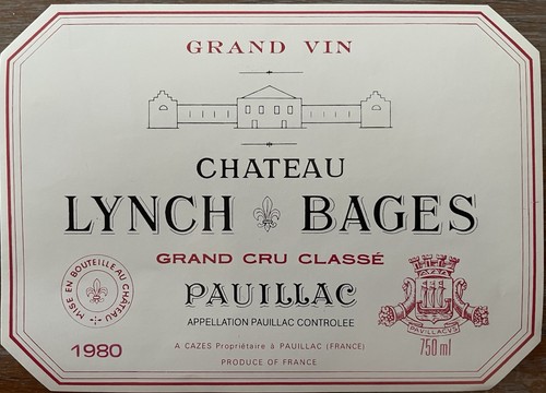 étiquette château lynch - Étiquette,