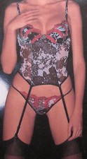 vente Sale * Neuf L Top B Top Gater +String intimate Dessous Lingerie Made Italy