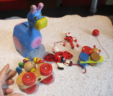 Lot d'Anciens Jouets Bois