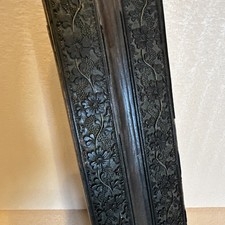 Tampon ancien Frise Décorative Fleurie pour textiles -  bois -papier peint .XIXe