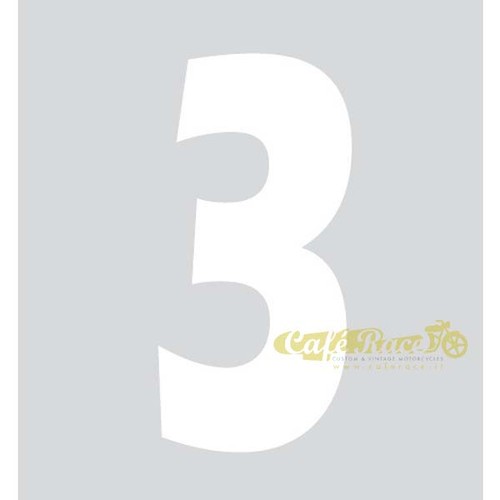 Numéro blanc table portant - 3,