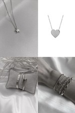 Collier cœur argenté