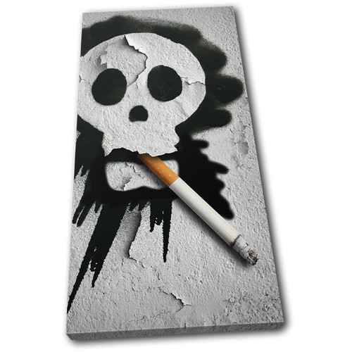 Smoking skull urban - smoking,