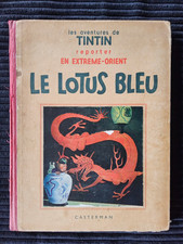Tintin - Le Lotus Bleu - EO Plat neutre -  Noir et Blanc - 1936