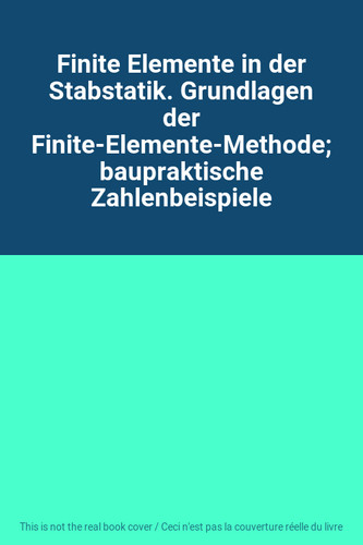 Finite elemente der - finite, in