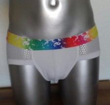 Slip/boxer homme blanc taille M en microfibres à petits trous