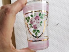 ancien verre, gobelet émaillé