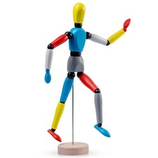 30 cm Modèle de poupée articulée homme en bois Mannequin flexible pour dessin...
